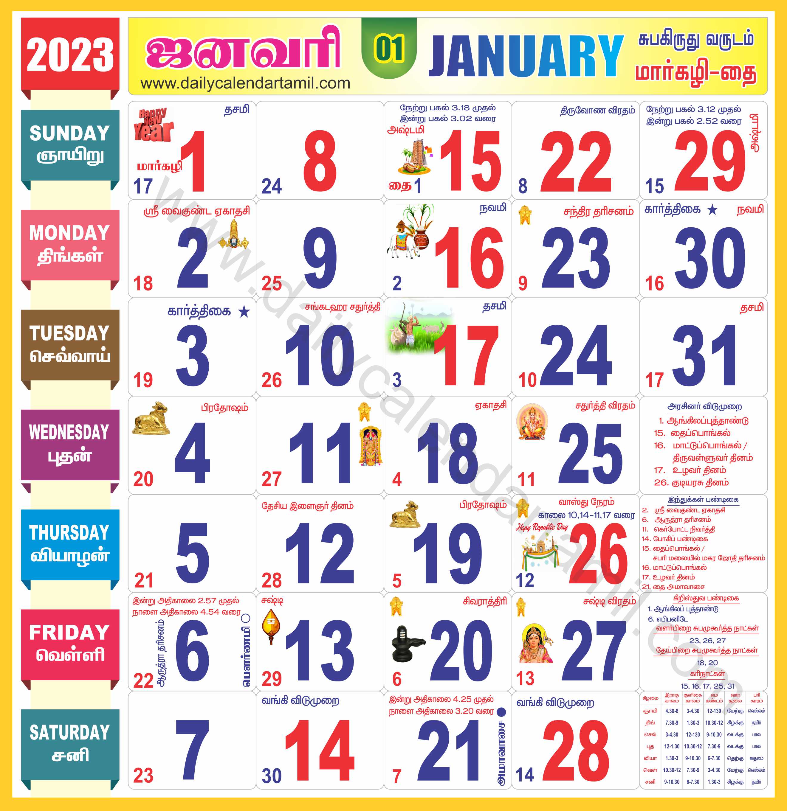 Pongal 2023 Tamil Calendar Get Calendar 2023 Update
